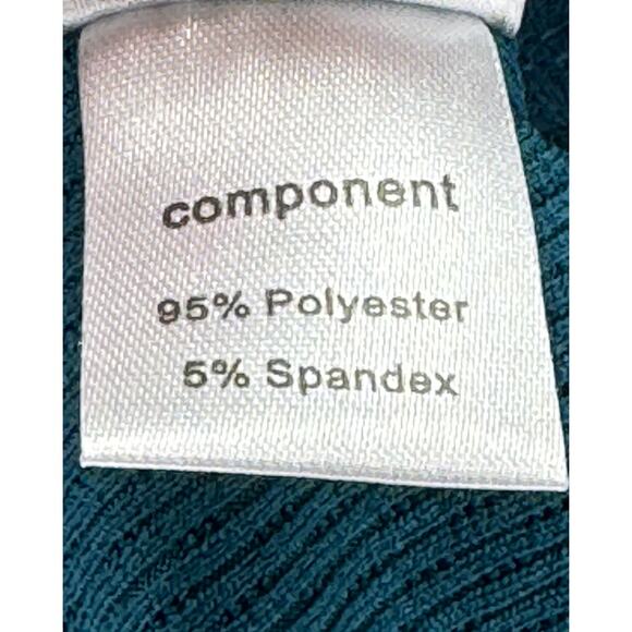 Vivilli Half Zip Top Teal Three Quarter Sleeve Casual Size M - Picture 4 of 4